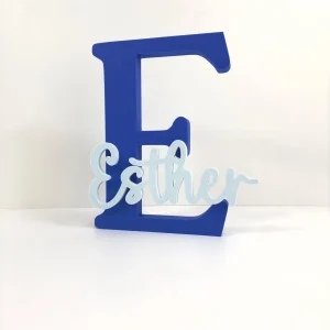 Letra personalizada decorativa Marino-Celeste