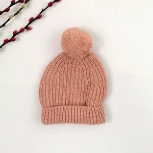Gorro Punto Trenza Pompón Maquillaje 90664