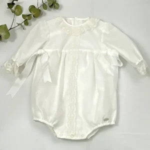 Pelele Bautizo Organza Plumeti Niseret 5334
